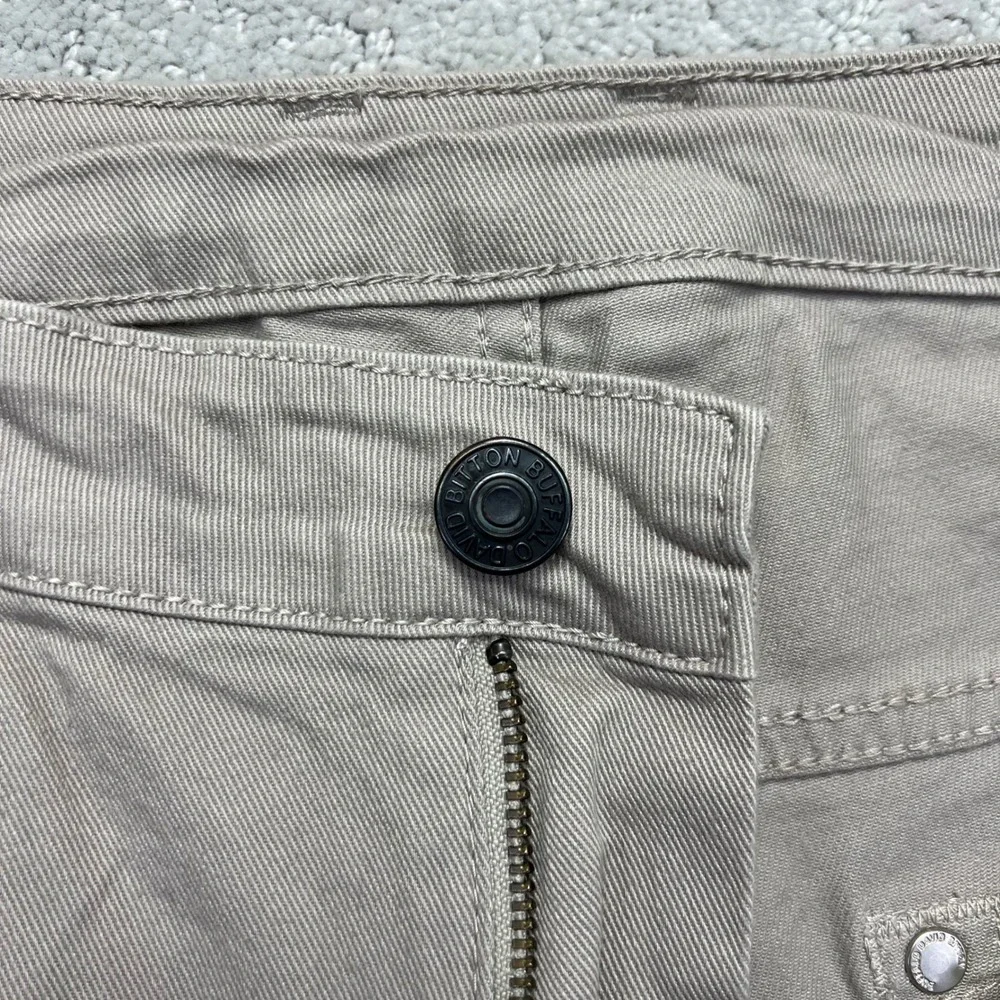 Buffalo David Bitton Jeans Mens 36x30 Sam-X Slim‎ Straight Stretch Khaki Beige